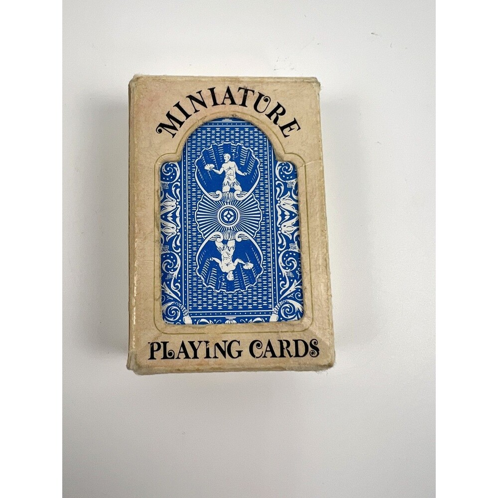 Complete Deck Of Vintage Miniature Hoyle Playing Cards -Blue